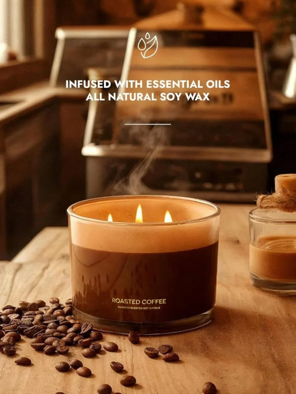 Luxury Soy Candle | Large 3 Wick Jar | 40+ Hours Burn Time | Natural Wax Gift